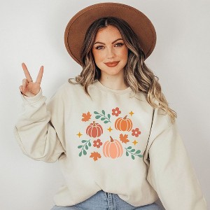Simply Sage Market Women's Graphic Sweatshirt Pastel Pumpkins - 1 of 4