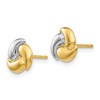 Black Bow Jewelry 8mm 14k Yellow Gold and Rhodium Polished Two Tone Knot Post Earrings - 2 of 4
