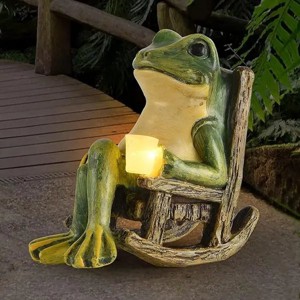Miniature Frog Garden Statue Gifts Fall Halloween Decorations - 1 of 3