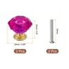 Unique Bargains Crystal Cabinet Knobs with Screw for Cupboard Wardrobe 2 Pcs - 2 of 4