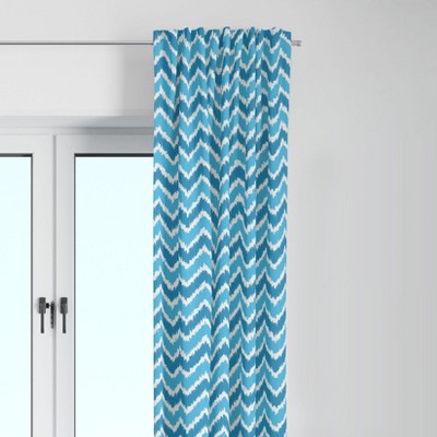 Bacati - Mix N Match Aqua/Turquoise Chevron Curtain Panel