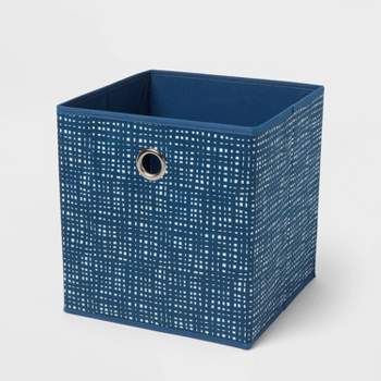 11" Fabric Bin Galaxy Blue Geometric - Room Essentials™