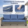 Buenhomino 6 Peices Outdoor Patio Furniture Set with 41" Fire Pit Table, Wicker Swivel Rocking Chairs Conversation Sets for Yard Garden Porch - 4 of 4