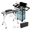 Byootique Folding Manicure Nail Table 4in1 Rolling Makeup Train Case - 3 of 4