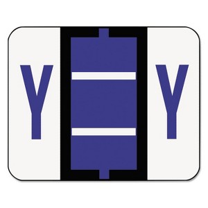 Smead A-Z Color-Coded Bar-Style End Tab Labels Letter Y Violet 500/Roll 67095 - 1 of 4