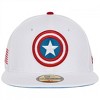 Adult Captain America American Flag White Colorway New Era 59Fifty Fitted Hat - 2 of 4