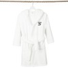 Personalized Linum Kids 100% Polyester SUPER PLUSH Double Brushed Hooded Bathrobe in Black Script Font - 2 of 3