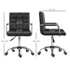 TiramisuBest Modern Adjustable Height Faux Leather Task Chair, Black - 3 of 4