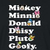Women's - Disney - Mickey Friends Character List Cropped Graphic T-Shirt - 2 of 4