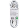 GE 3-Outlet Polarized Extension Cord 15' Braided White/Gray - 4 of 4