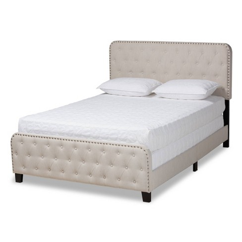 Annalisa Fabric Upholstered Button Tufted Panel Bed - Baxton Studio - image 1 of 4