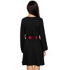 Womens Dress Surplice Dress V Neck Dress Smocked Waist Dress Casual Mini Dress Peplum Wasit Dress - 2 of 4