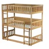 NicBex Twin Size Bunk Bed Detachable Design Triple Wooden Bed Frame with 2 Ladders and Full Length Guardrail, No Box Spring Required - 3 of 4