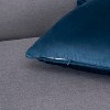 Velvet Pillow w/Piping , Premium Feather Filled & Zipper - 2 of 4