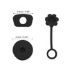 Unique Bargains Durable Anti-overflow Straw Cover Cap 3 Pcs - 2 of 4