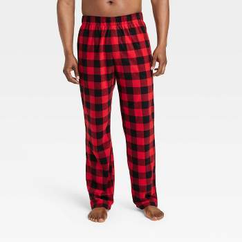 Men's Buffalo Check Fleece Matching Family Pajama Pants - Wondershop™ Red
