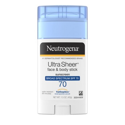 Neutrogena Ultra Sheer Non-Greasy Sunscreen Stick - SPF 70 - 1.5oz