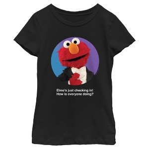 Girl's Sesame Street Elmo Tuxedo Checking In T-Shirt - 1 of 4