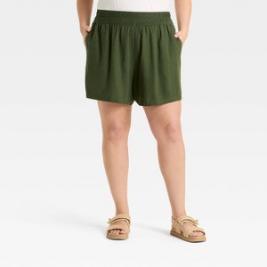 Women's High-Rise Linen Pull-On Shorts - Ava & Viv™ - 1 of 3