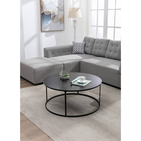 Target black deals round coffee table