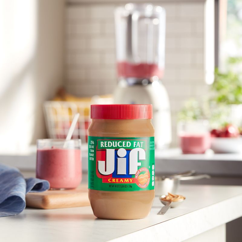 Jif Reduced Fat Creamy Peanut Butter - 40oz, 3 of 7