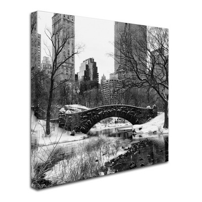Trademark Fine Art - Philippe Hugonnard 'Gapstow Bridge Central Park' Matted Framed Art