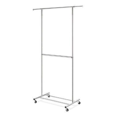 Adjustable single 2025 rod garment rack