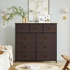 WOWLIVE 9 Dresser, Chest of Drawers with Wide 39'', Easy-Pull Fabric & Wood Dressers with Top - 2 of 4