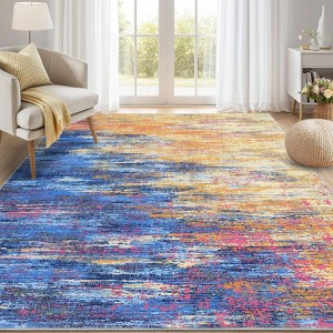 Modern Abstract Living Room Rug Washable Area Rugs for Bedroom - 1 of 4