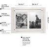 Americanflat Collage Picture Frame in with Two Displays Textured Wood and Polished Glass for Wall and Tabletop - White 5" x 7" - 3 of 4