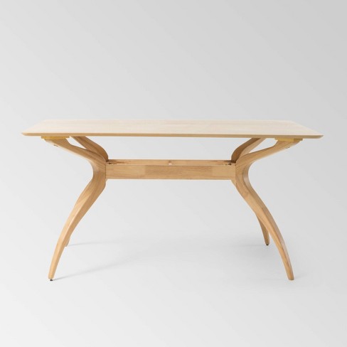 Natural oak dining discount bench