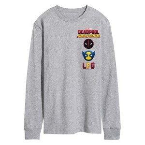 Men's - Marvel - Deadpool & Wolverine Logo And Icons Long Sleeve Graphic T-Shirt - 1 of 4