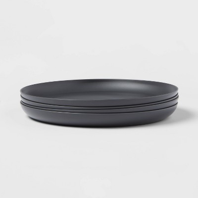 10" 4pk Plastic Dinner Plates Gray - Made By Design™