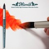 Mimik Professional Watercolor Brushes - XL Round Set of 3  - Synthetic Squirrel Hair - Natural Bristle Artist Brushes for Watercolors, Gouache & - 3 of 4