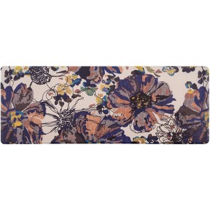 World Rug Gallery Modern Bright Flowers Anti Fatigue Standing Mat - 1 of 4