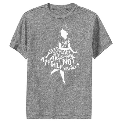Boy's Alice in Wonderland I Am Not Myself Silhouette Performance Tee