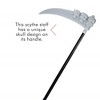 Skeleteen Scythe Staff With Skulls - Grim Reaper Scythe Costume Accessories Weapon Prop - 2 of 4
