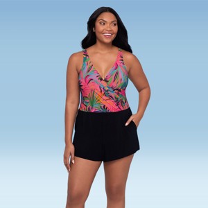 Trimshaper Women's Kim Romper Swimsuit - 1 of 3