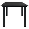 vidaXL Patio Outdoor Dining Table with Glass Top Porch Garden Furniture Steel - 3 of 4