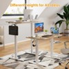 GlasFlength Desk, Standing Desk with Splicing Board, Adjustable Height for Study Room, Game Room, Office, Brown, 40"*24"*27.5" - 4 of 4