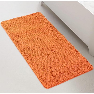 Home Mart Goods Orange Soft Cozy Plush Chenille Bath Mat Bathroom Rug -  47"x27"