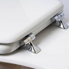 Attop Toilet Seat with Chrome Hinges will Never Come Loose, Elongate White - 2 of 4
