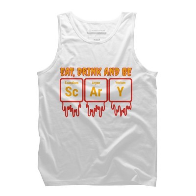 Men's Design By Humans Funny Periodic Element Chemistry Halloween Science By Luckyst Tank Top