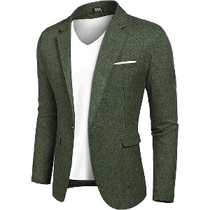 COOFANDY Men's Blazer Casual Sport Coats Slim Fit One Button Suit Jacket Lightweight Sports Jacket - 1 of 2