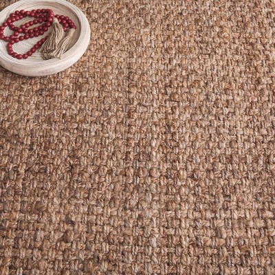 Natural Jute 2'6" x 12' Braided Runner Rug