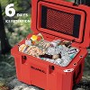 Hooure 60 Quart Cooler with Wheels, Ice Chests Portable Camping Cooler Holds Ice up to 6 Days, Leak-Proof Outdoor Insulated Cooler with Handle - 3 of 4