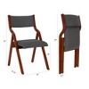 PAGED  Set of 2  Space-Saving Upholstered Folding Dining Chairs with Padded Seat,Armless Chairs for Kitchen,Living Room - 3 of 4