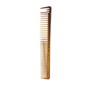 Unique Bargains Portable Two-Color Flat Comb For Curly Hair Amber 1 Pc - 1 of 4