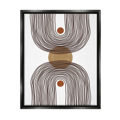 Stupell Industries Asymmetrical Rainbow Reflection Abstract Round Shapes Brown White