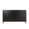 Prepac Nordik 6 Drawer Bedroom Dresser Black/Cherry - 4 of 4